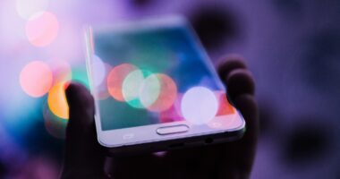 person holding smartphone
